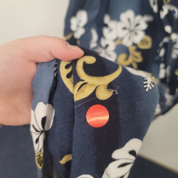 High Society Womens Sleeveless Midi Dress Size L Floral Hawaiian Tropical Beach - Picture 4 of 11